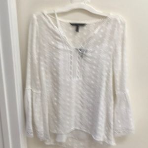 White House Black Market White Blouse